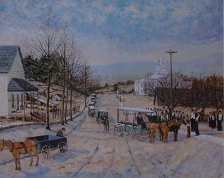 Masonic Funeral, Clayton GA - Watercolor